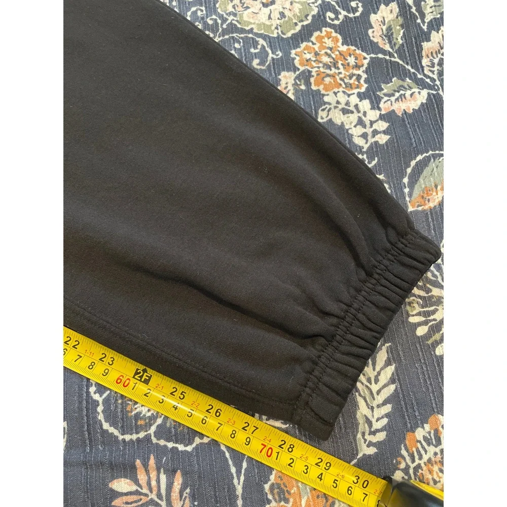 H&M Jogger‎ Sweatpants Mens Medium Black Excellent Relaxed Fit Fleece Drawstring